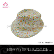 Meninas Fedora Chapéus Padrão Floral F1186-a